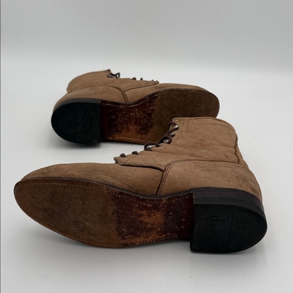 Justin Brown Lace-Up combat Boots with Fringe women 7B lace up Y2K casual retro - Picture 8 of 13